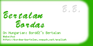 bertalan bordas business card